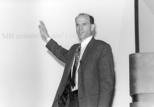 Dr. John Carlstrom presenting at the McDonnell Centennial Fellows symposium.