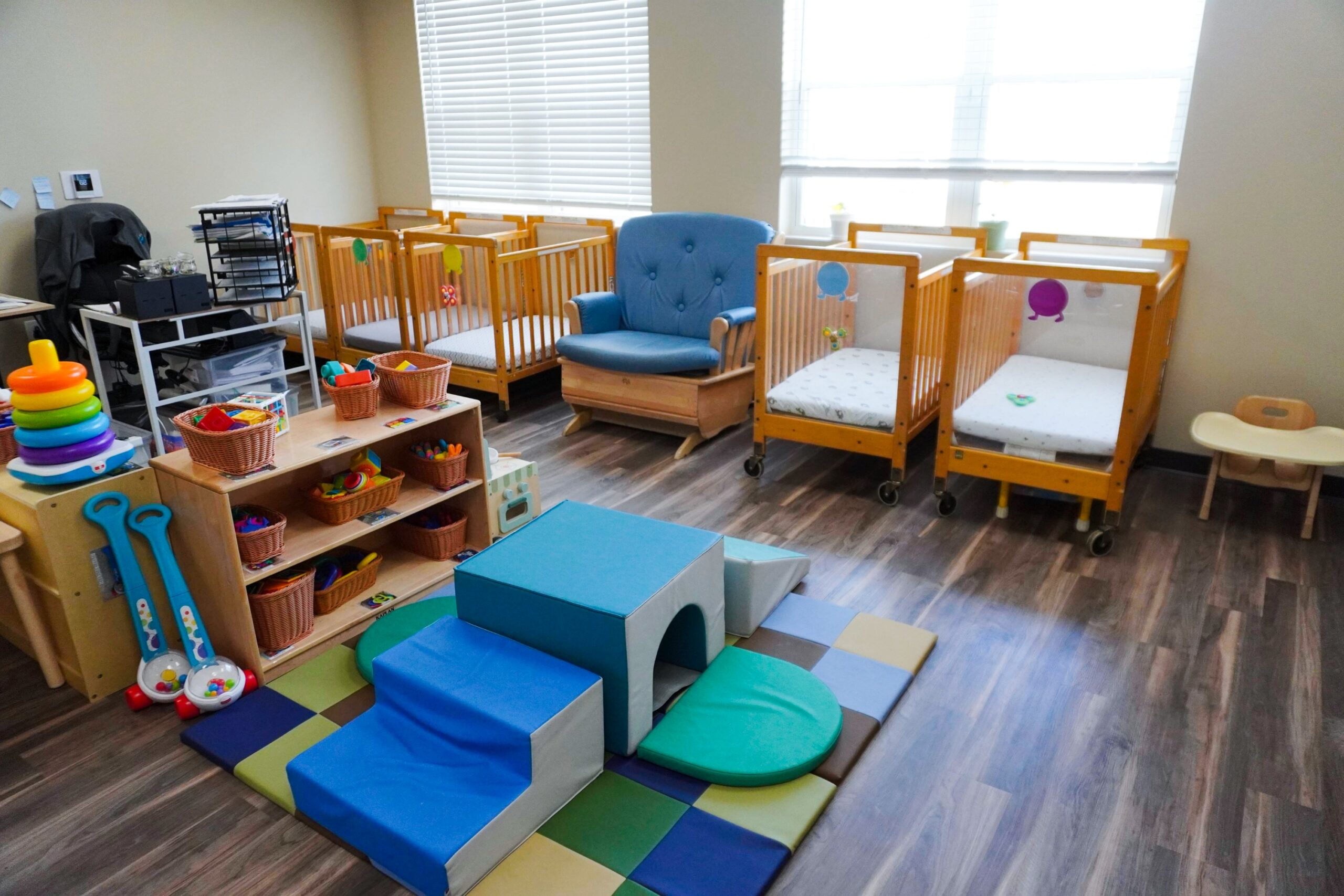 A new infant classroom at Kids World North.