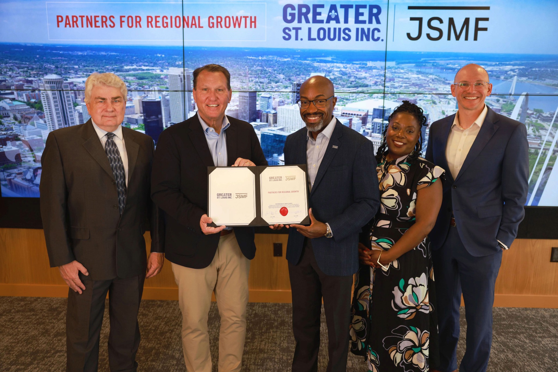 MOU Signing Ceremony with Greater St. Louis and JSMF for St. Louis Anchor Action Network.